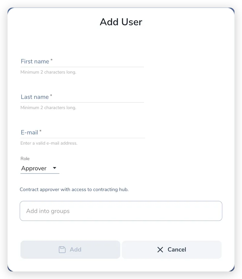 Click Add User