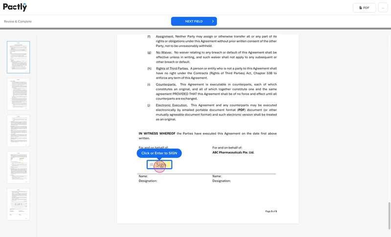 Choose how to provide your signature