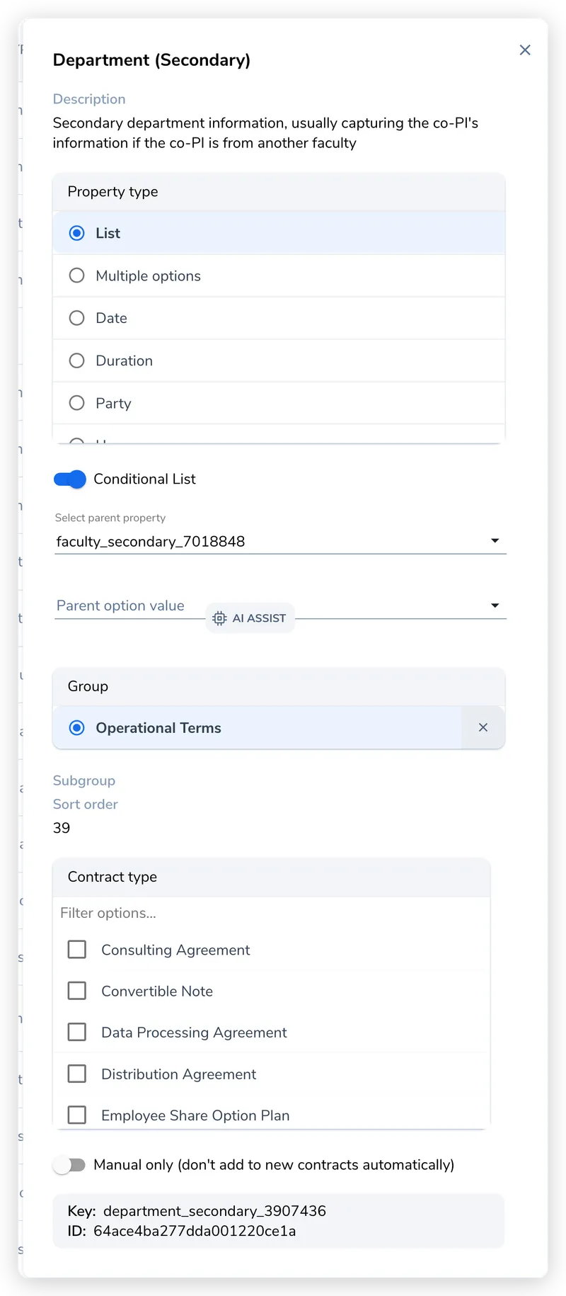 Turn on Conditional List