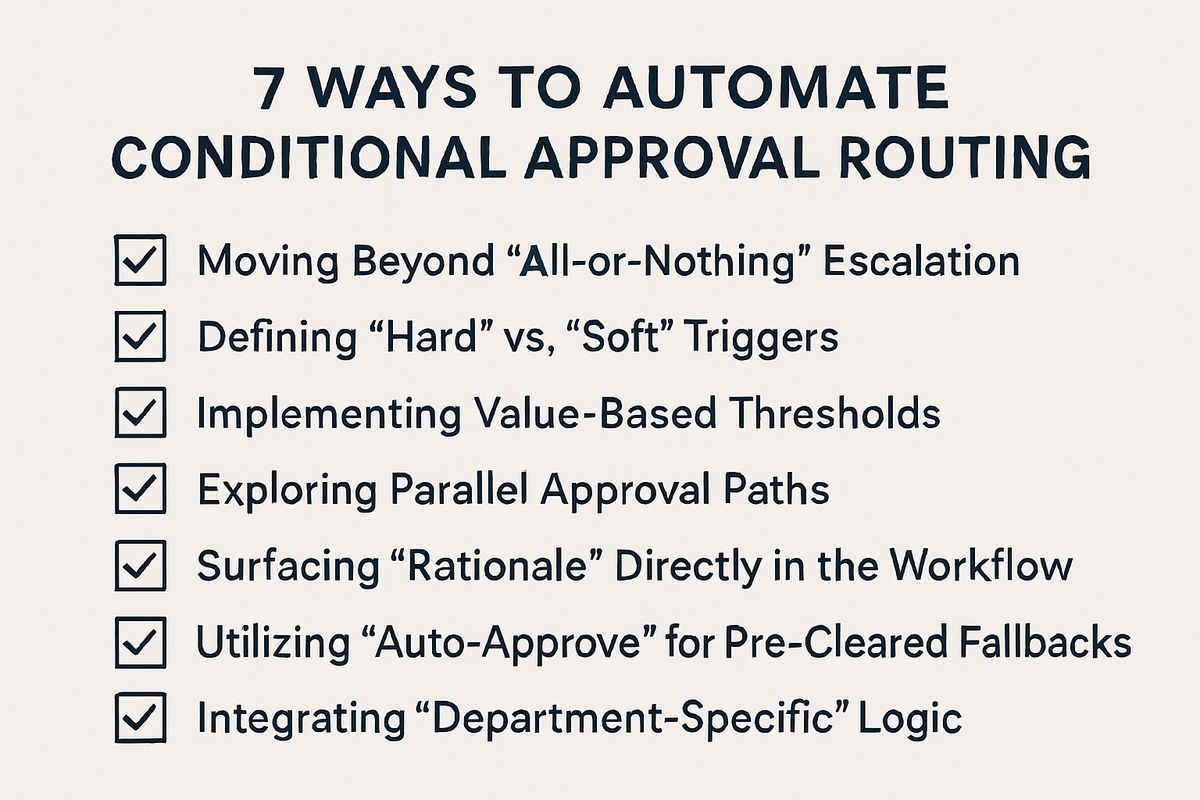 7 Approaches to Automating Conditional Approval Routing | Pactly
