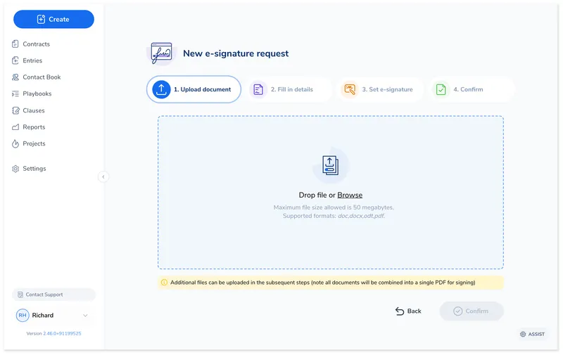 Upload the finalized document