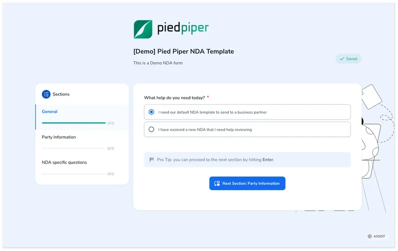 Answer the intake questions