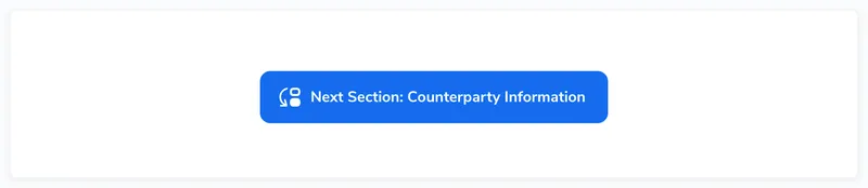 Next Section button labeled 'Next Section: Counterparty Information'