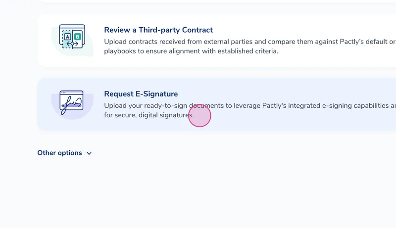 Select Request E-Signature