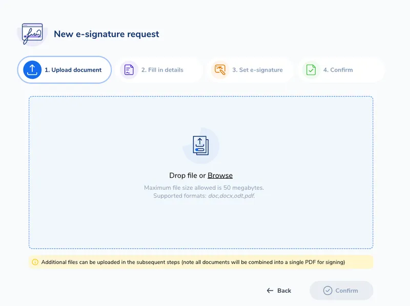 Upload your document