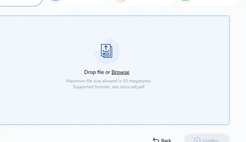 Upload your document