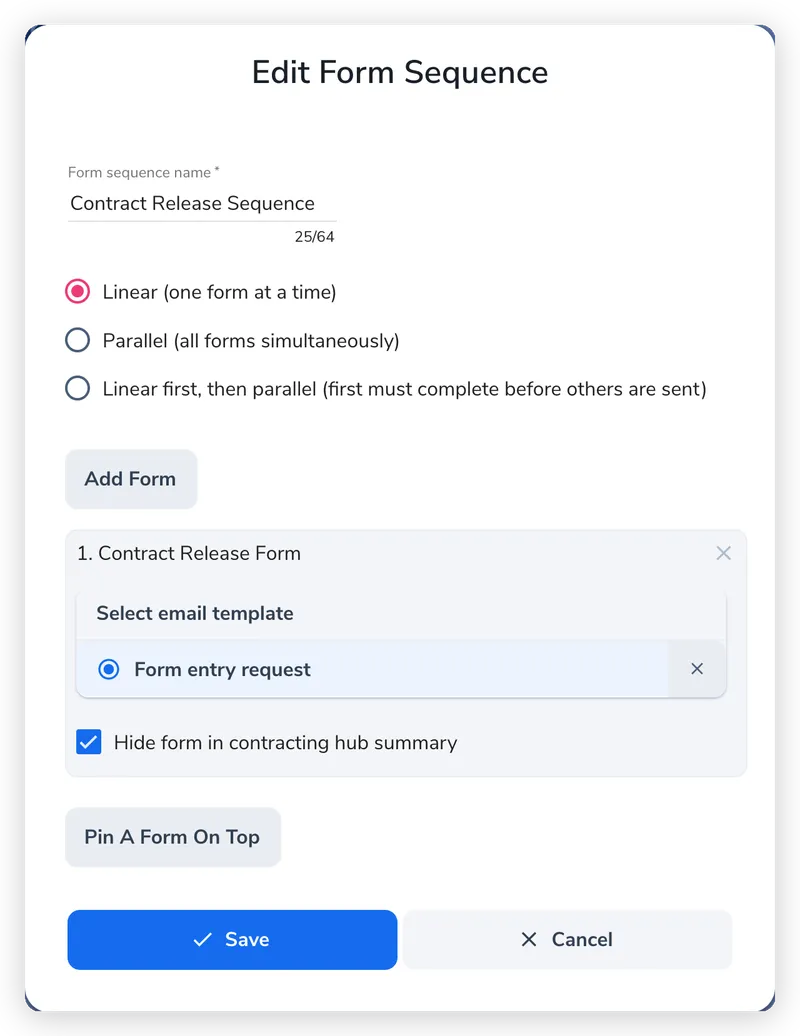 Add forms and save