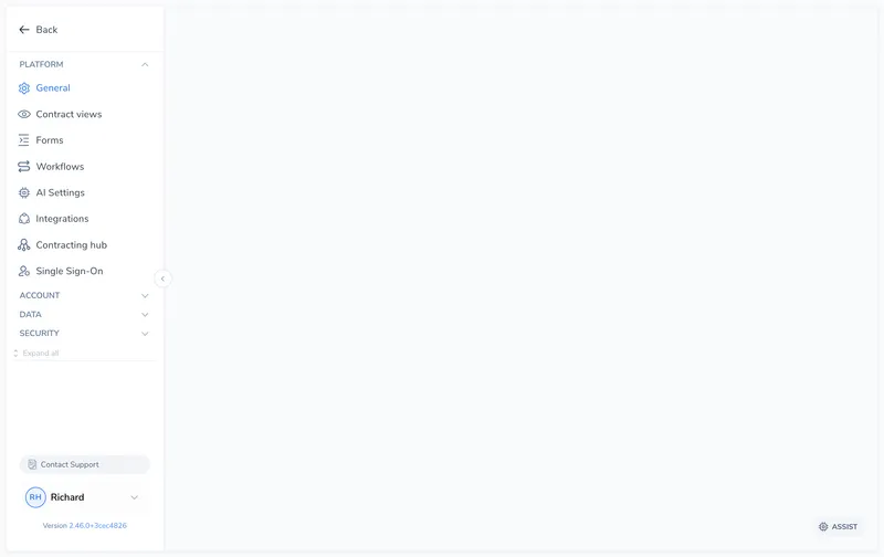 Open Settings and select General