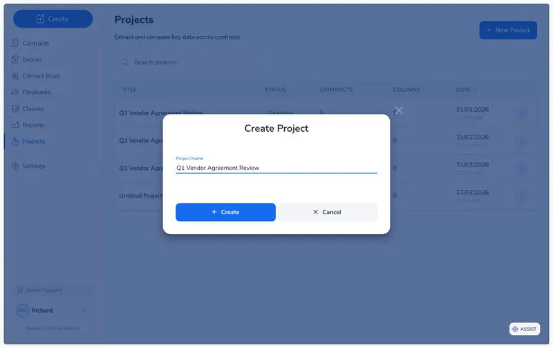 Create a new project
