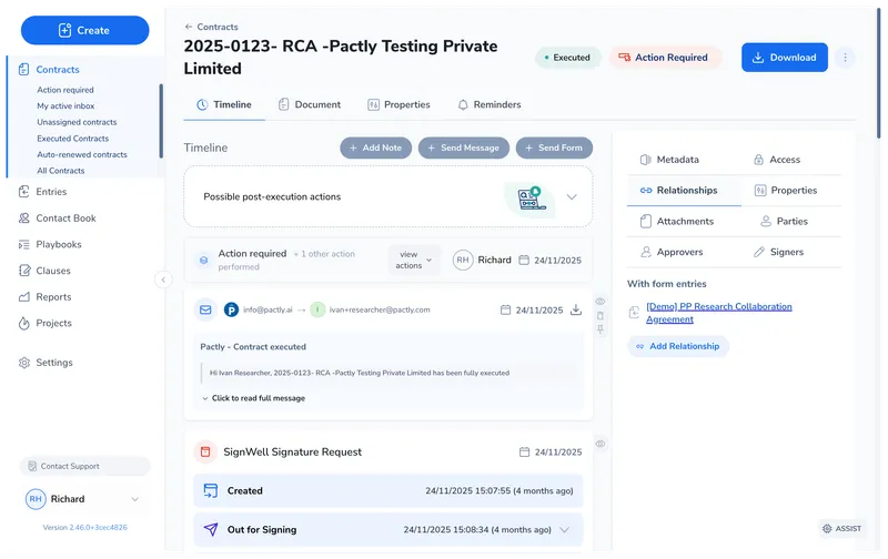 Open the Relationships tab