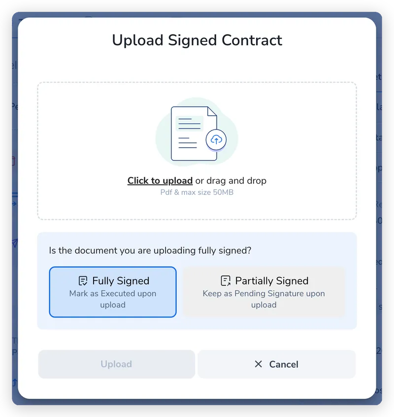 Add the signed PDF