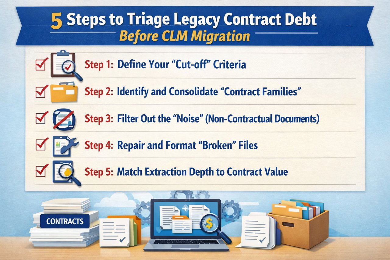 5 Steps to Triage Legacy Contract Debt Before CLM Migration