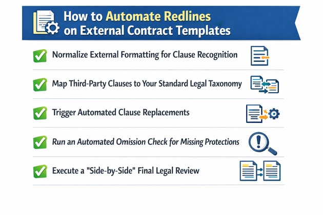 5 steps to Automate Redlines on External Contract Templates