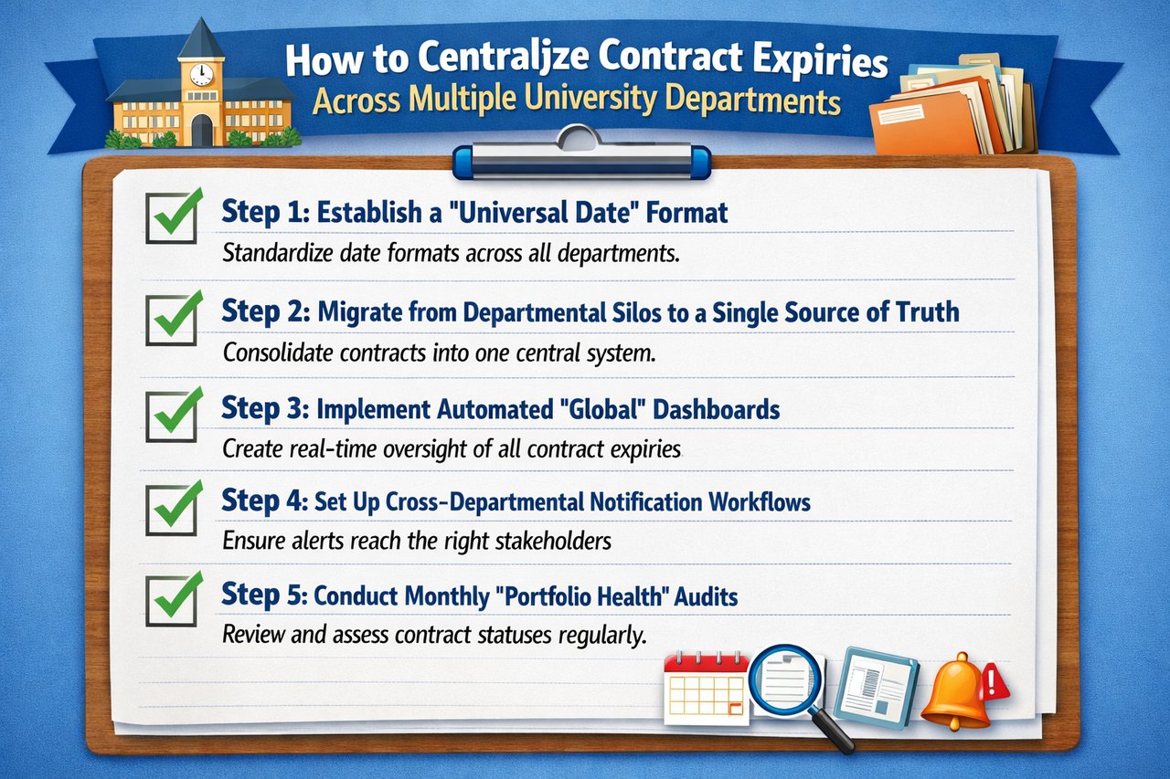 5 Steps to Centralize Contract Expiries Across Multiple University Departments