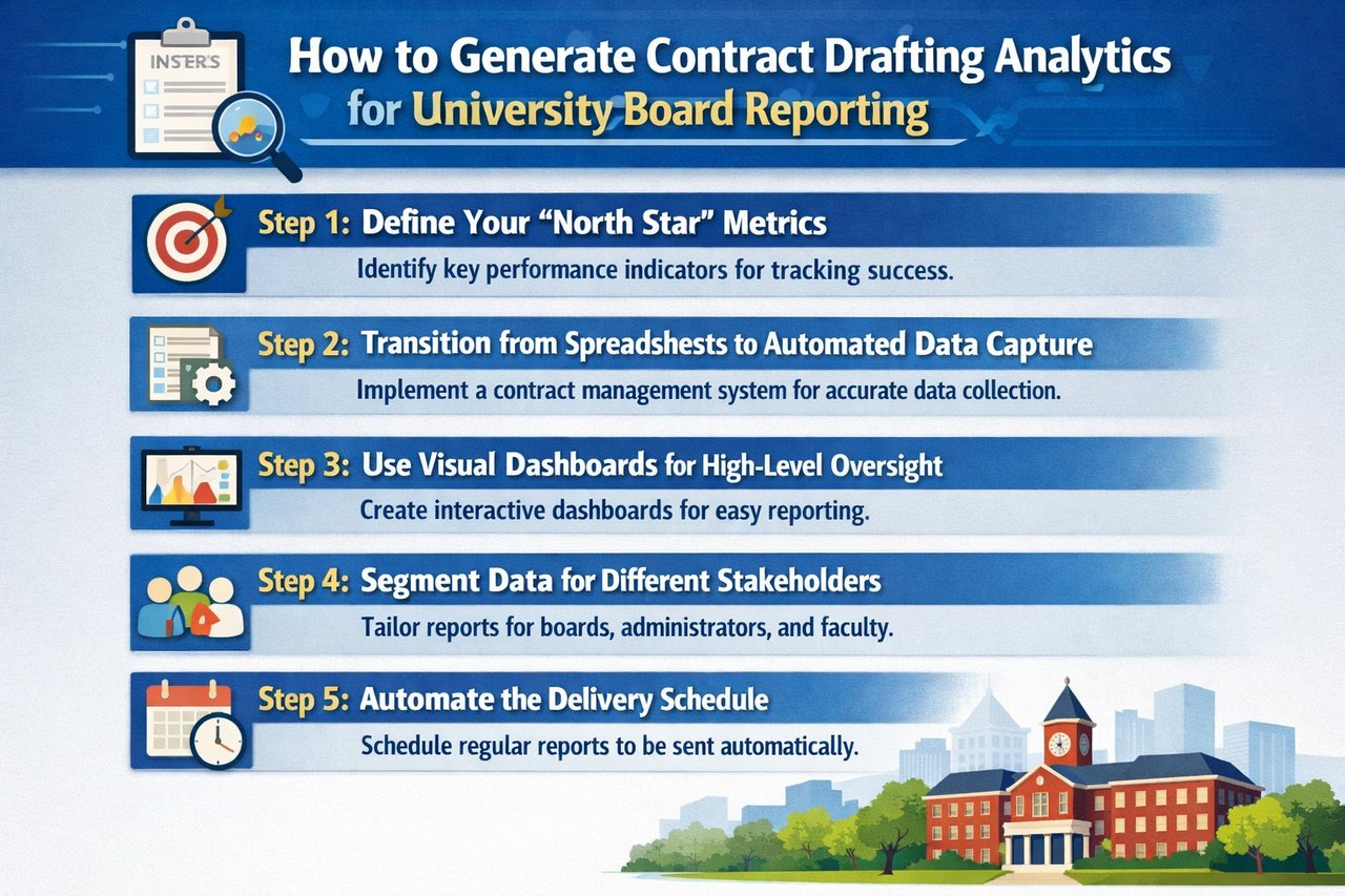 5 steps to Generate Contract Drafting Analytics for University Board Reporting
