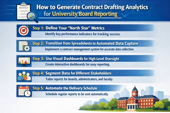 5 steps to Generate Contract Drafting Analytics for University Board Reporting