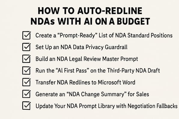 7 steps to Auto-Redline NDAs with AI on a Budget