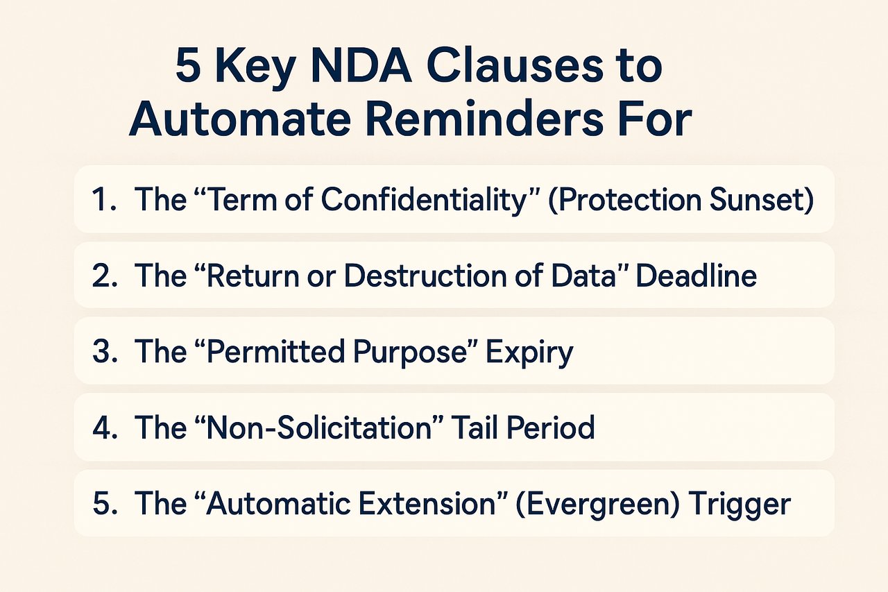 5 Key NDA Clauses to Automate Reminders For