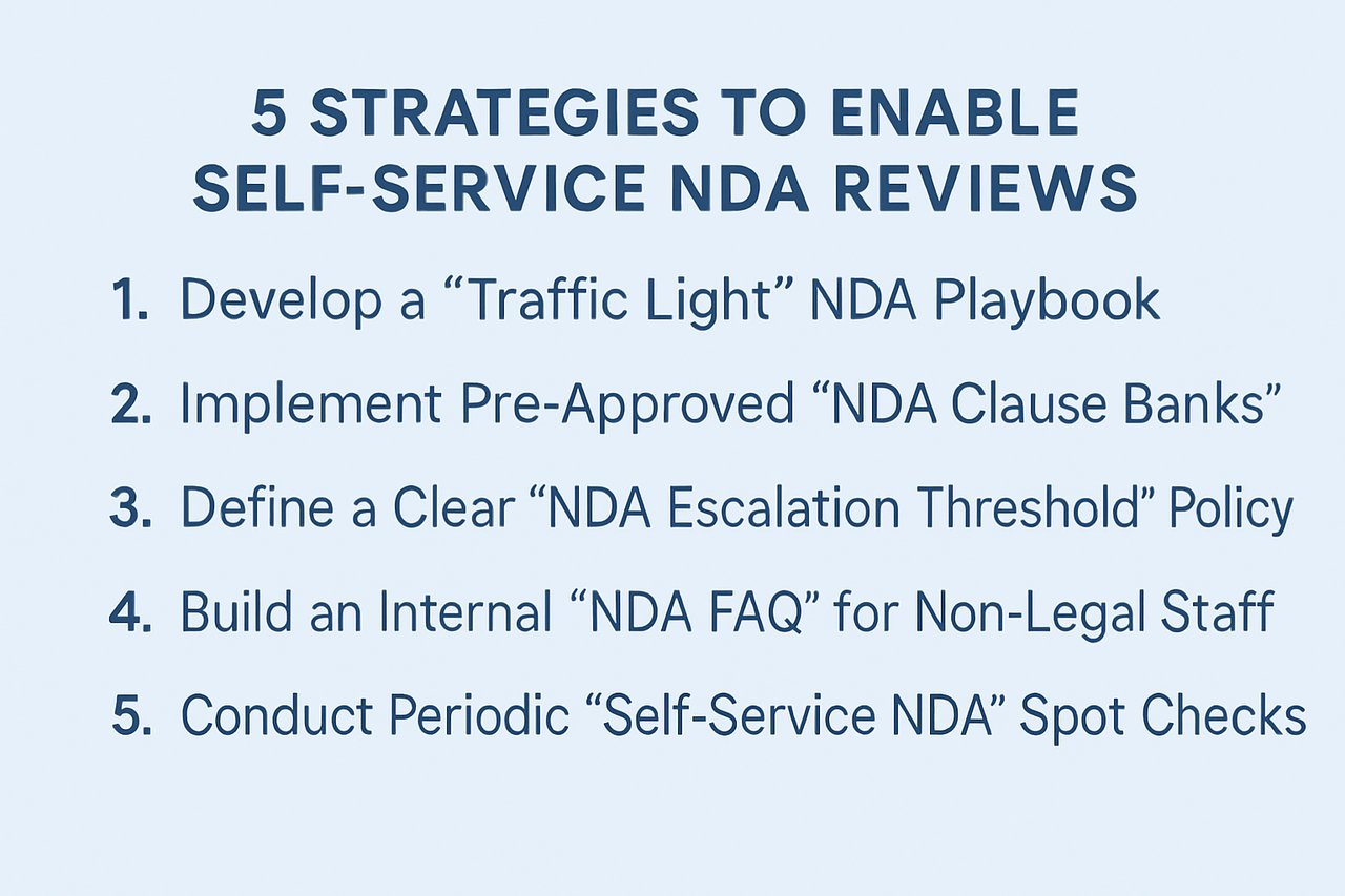 5 Strategies to Enable Self-Service NDA Reviews