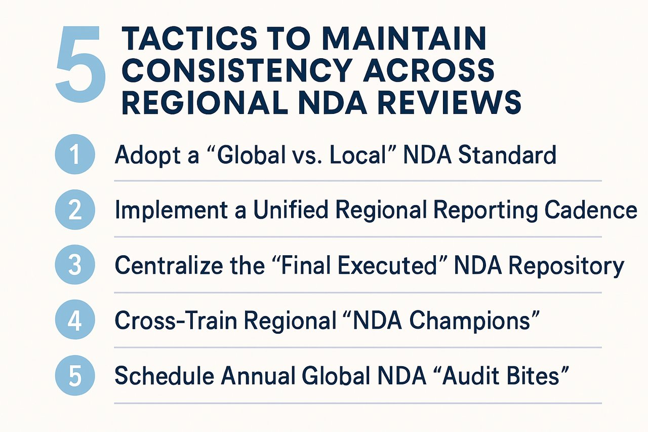 5 Tactics to Maintain Consistency Across Regional NDA Reviews