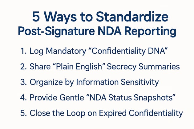 5 Ways to Standardize Post-Signature NDA Reporting