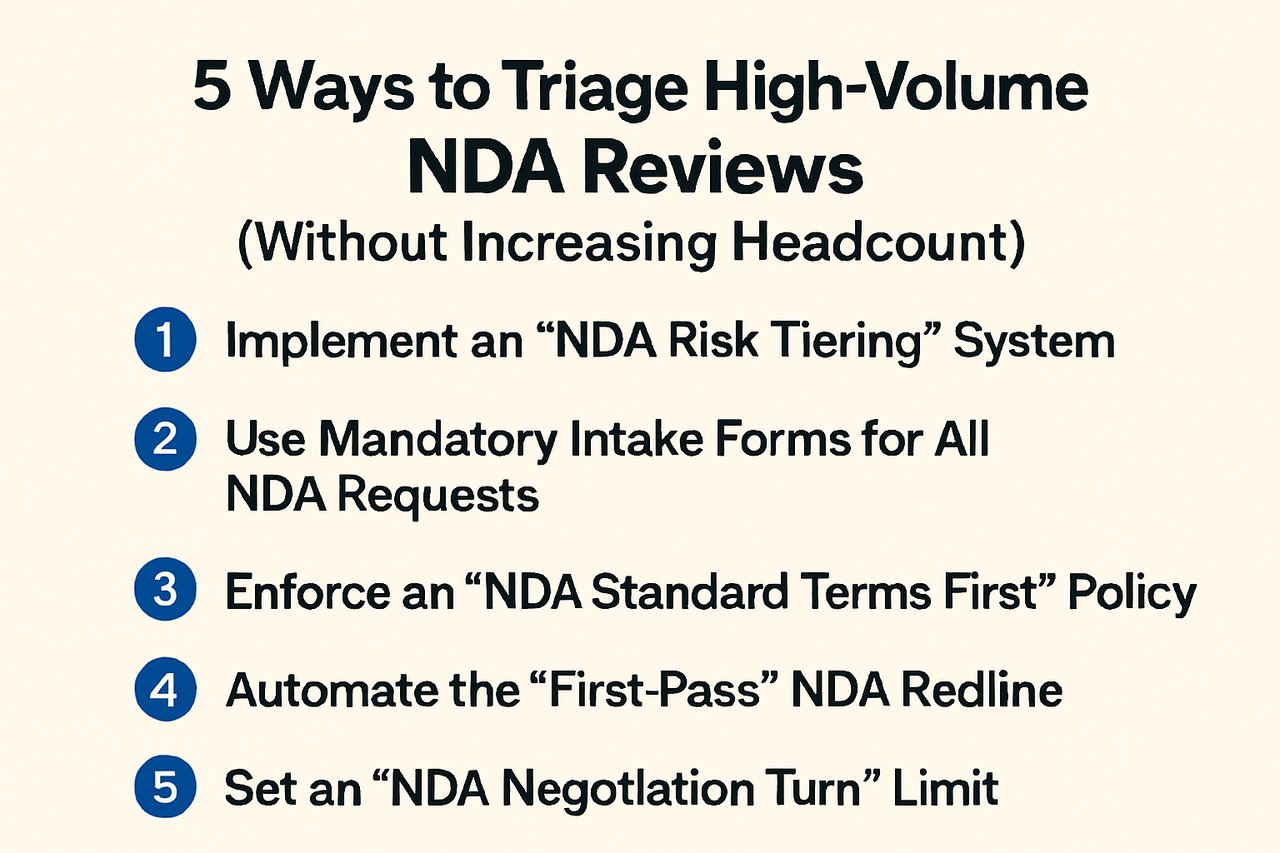 5 Ways to Triage High-Volume NDA Reviews Without Increasing Headcount