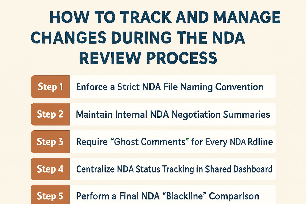 5 steps to Track and Manage Changes During the NDA Review Process