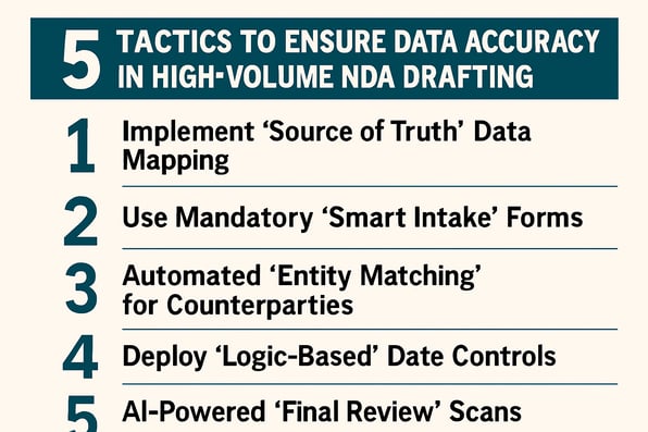 5 Tactics to Ensure Data Accuracy in High-Volume NDA Drafting