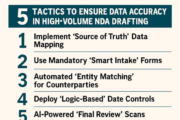 5 Tactics to Ensure Data Accuracy in High-Volume NDA Drafting