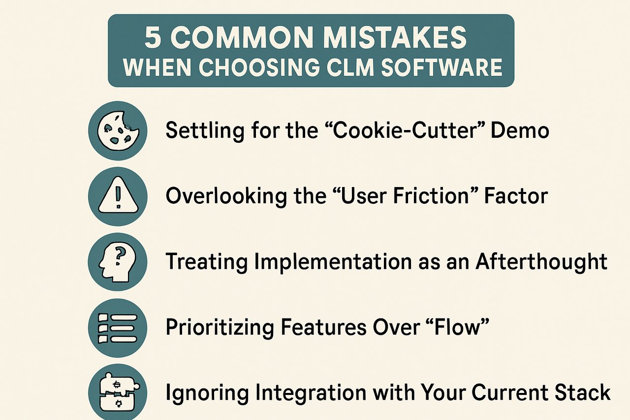 5 common mistakes when choosing CLM software